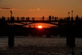 Pont des Arts - Lovers bridge - Paris Royalty Free Stock Photo