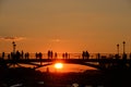 Pont des Arts - Lovers bridge - Paris Royalty Free Stock Photo