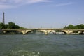 Pont des invalides Bridge over the river seine paris france Royalty Free Stock Photo