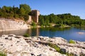 Pont di Gard, Roussilon, France - view at th river Royalty Free Stock Photo