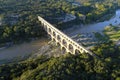 The `Pont du Gard` is an ancient Roman aqueduct bridge