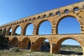 Pont du Gard, an ancient Roman aqueduct in France Royalty Free Stock Photo