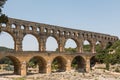 Pont du Gard, ancient Roman aqueduct in France Royalty Free Stock Photo