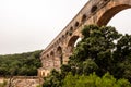 The pont du Gard an antic roman aquaduc Royalty Free Stock Photo