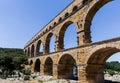 Pont du Gard (bridge across Gard) ancient Roman Royalty Free Stock Photo