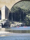 Pont du Gard and Gardon River, France Royalty Free Stock Photo