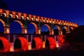 Pont du Gard night Royalty Free Stock Photo
