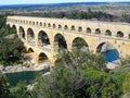 Pont du Gard is an old Roman aqueduct