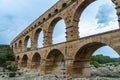 Pont du Gard is a part of Roman aqueduct in southern France Royalty Free Stock Photo