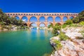 Pont du Gard, roman aqueduct Provence in France