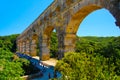Pont du Gard Roman aqueduct Royalty Free Stock Photo