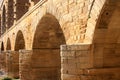 Pont du Gard, a Roman aqueduct, France (close-up) Royalty Free Stock Photo