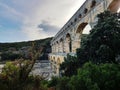 Pont du gard, roman aqueduct, Provence, France Royalty Free Stock Photo