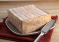 Pont l`Eveque, French Cheese from Normandy produced from Cow`s Milk Royalty Free Stock Photo