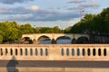 Pont Marie from Pont Louis Philippe at sunset. Paris, France. Royalty Free Stock Photo