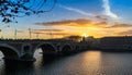 Pont Neuf at sunset in Toulouse, France.