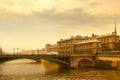Pont Notre Dame over the Seine River in Paris Royalty Free Stock Photo