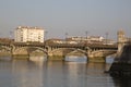 Pont Saint Esprit Bridge, River Adour; Bayonne Royalty Free Stock Photo