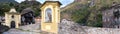 Pont Saint Martin, Aosta Valley, Italy. -10/11/2020- The ancient Roman bridge over the Lys river