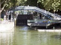Pont Tournant at Canal Saint-Martin, Paris Royalty Free Stock Photo