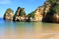 Ponta de Piedade in Lagos, Algarve coast in Portugal