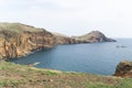 Ponta de Sao Lourenco landscape, cliffs, rocks and mountains in Atlantic ocean, Madeira, Portugal Royalty Free Stock Photo