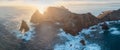 Ponta de Sao Lourenco, Madeira,Portugal. Beautiful scenic mountain view of green landscape,cliffs and Atlantic Ocean. Royalty Free Stock Photo