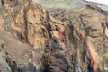 Ponta de Sao Lourenco mountains and cliffs, Atlantic ocean blue water until the horizon, Madeira island, Portugal Royalty Free Stock Photo