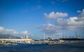 Ponta Delgada harbour panorama