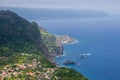 Ponta delgada in madeira north coast panorama mountain view sea