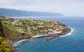 Ponta delgada in madeira north coast panorama mountain view sea Royalty Free Stock Photo