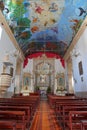 PONTA DELGADA, MADEIRA, PORTUGAL - DECEMBER 21, 2021: The interior of Igreja do Senhor Born Jesus Church of the Good Lord Jesus