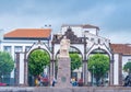 Ponta Delgada, Portugal, June 25, 2021: Portas da Cidade archway Royalty Free Stock Photo