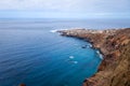 Ponta do Sol village aerial view, Santo Antao island, Cape Verde Royalty Free Stock Photo