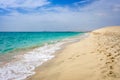 Ponta preta beach and dune in Santa Maria, Sal Island, Cape Verde Royalty Free Stock Photo