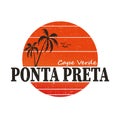 Ponta Preta Cape Verde. Travel and vacation theme. t-shirt design