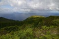 Ponta Ruiva (Flores island) and Corvo island Azores Royalty Free Stock Photo