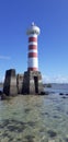 Ponta Verde beach lighthouse in Maceio Brazil Royalty Free Stock Photo