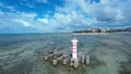 Ponta Verde Lighthouse At Maceio In Alagoas Brazil. Royalty Free Stock Photo