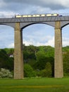 Narrowboat crossing the Pontcysyllte aqueduct