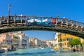 Ponte Academia Bridge Grand Canal Ferries Venice Italy Royalty Free Stock Photo