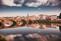 ponte Alla Garraia over river Arno, Florence, Italy Royalty Free Stock Photo