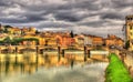 Ponte alle Grazie, a bridge in Florence Royalty Free Stock Photo