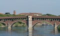 Ponte Coperto bridge, Pavia, Lombardy, Italy Royalty Free Stock Photo