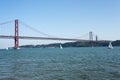 Ponte 25 de Abril bridge lisbon Royalty Free Stock Photo