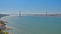 Ponte 25 de Abril bridge over Tagus river Royalty Free Stock Photo