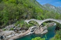 Ponte dei Salti,Lavertezzo,Ticino Royalty Free Stock Photo