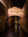 Ponte dei Sospiri in Venice by night Royalty Free Stock Photo