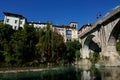 Ponte del Diavolo in Natisone river in Cividale del Friuli in Udine in Italy in Autumn
