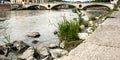 The Ponte della Vittoria is located in Verona on the Adige river. It owes its name to the victory of Vittorio Veneto, a battle tha Royalty Free Stock Photo